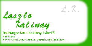 laszlo kalinay business card